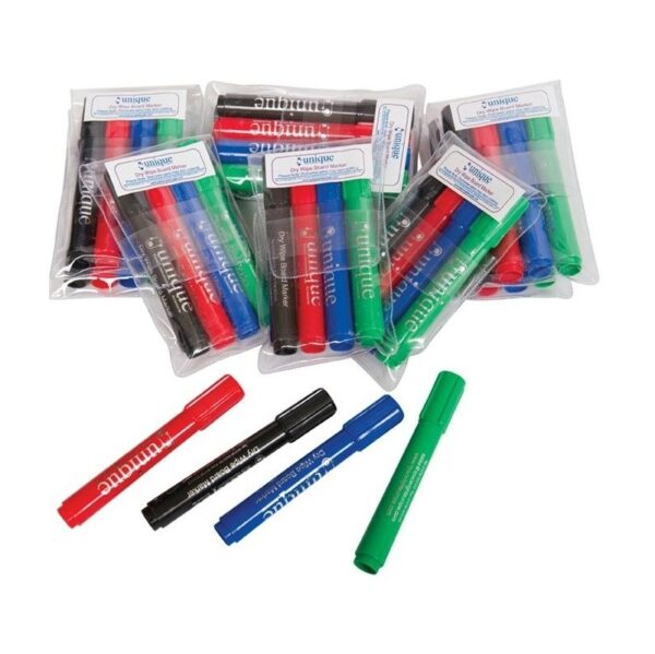Drywipe Pens - Pack of 4 Assorted Colours