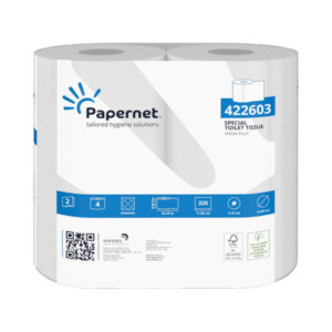 Papernet Extra Length Toilet Rolls - 2-Ply - Case of 40