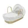 Kiddies Kingdom Dolls Broderie Anglais Moses Basket-Pink